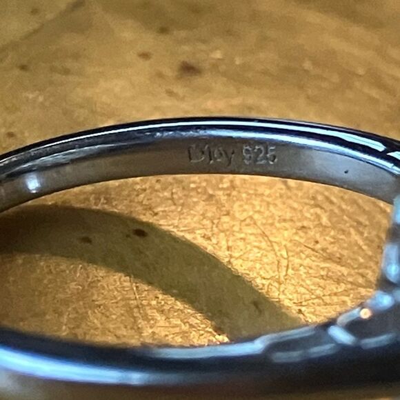 Natural Orange Garnet Chrome Diopside Sterling Silver Cocktail Ring Size 6 - Picture 3 of 8